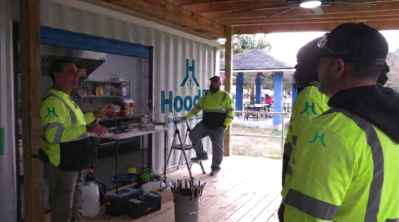 Kept technicians in hood cleaning training at our Research & Training Center