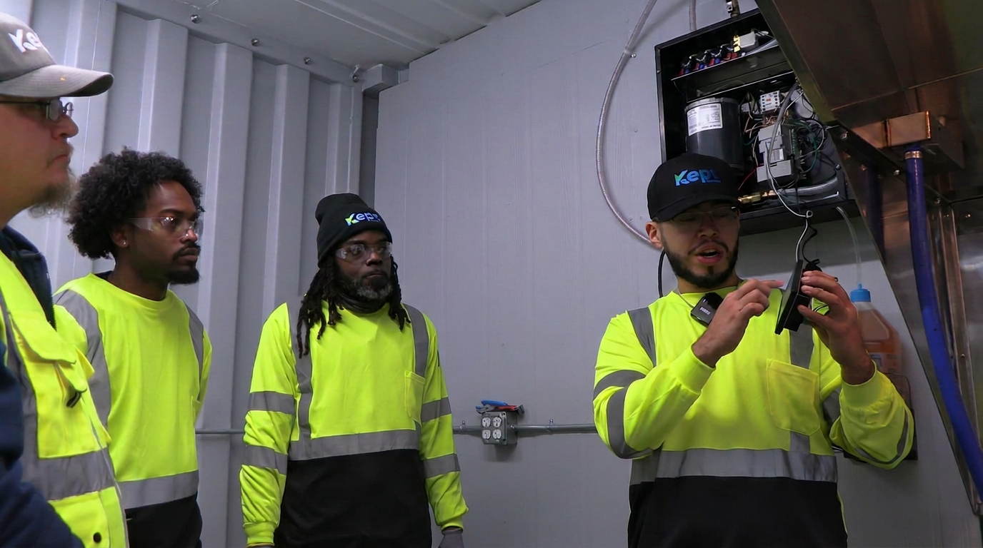 Kept technicians training on a Hood I.Q. control panel